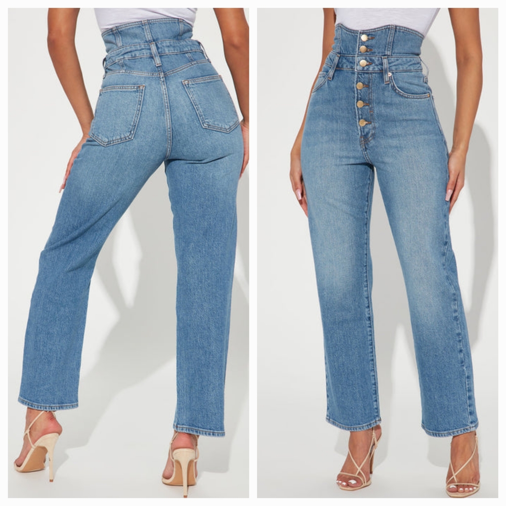 Fashion Nova High Rise Blue Jeans